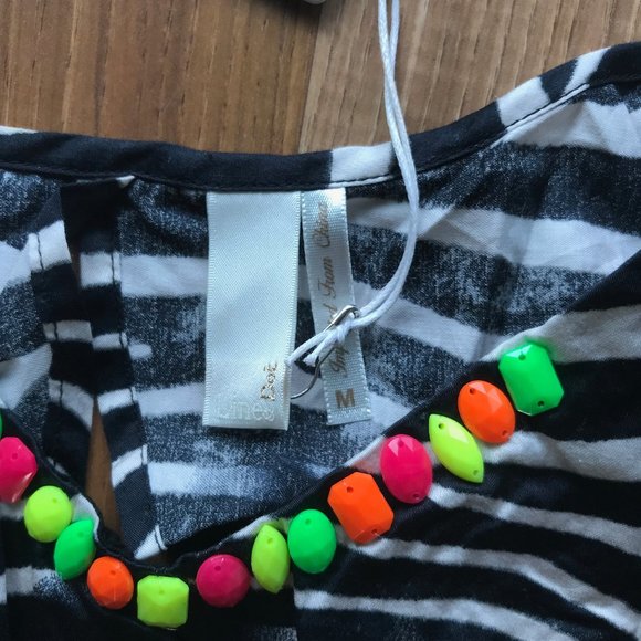 Line & Dot Zebra Print Neon Maxi - Picture 6 of 10